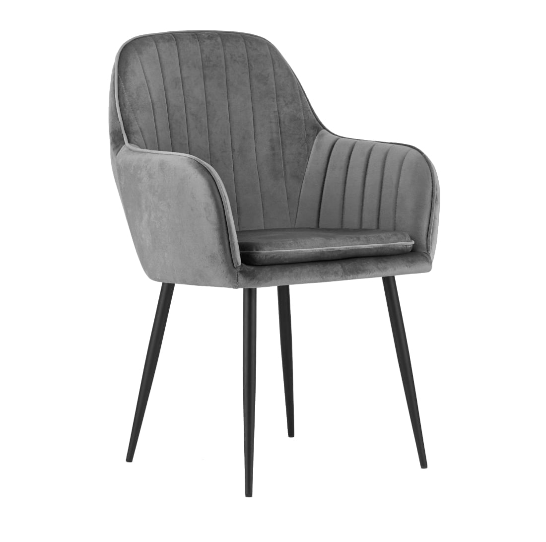 Scaun living Tida, gri, 58x56x86 cm - 3 | YEO