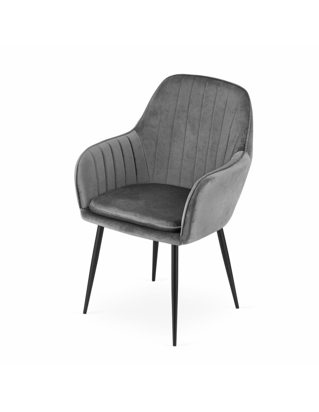 Scaun living Tida, gri, 58x56x86 cm - 4 | YEO