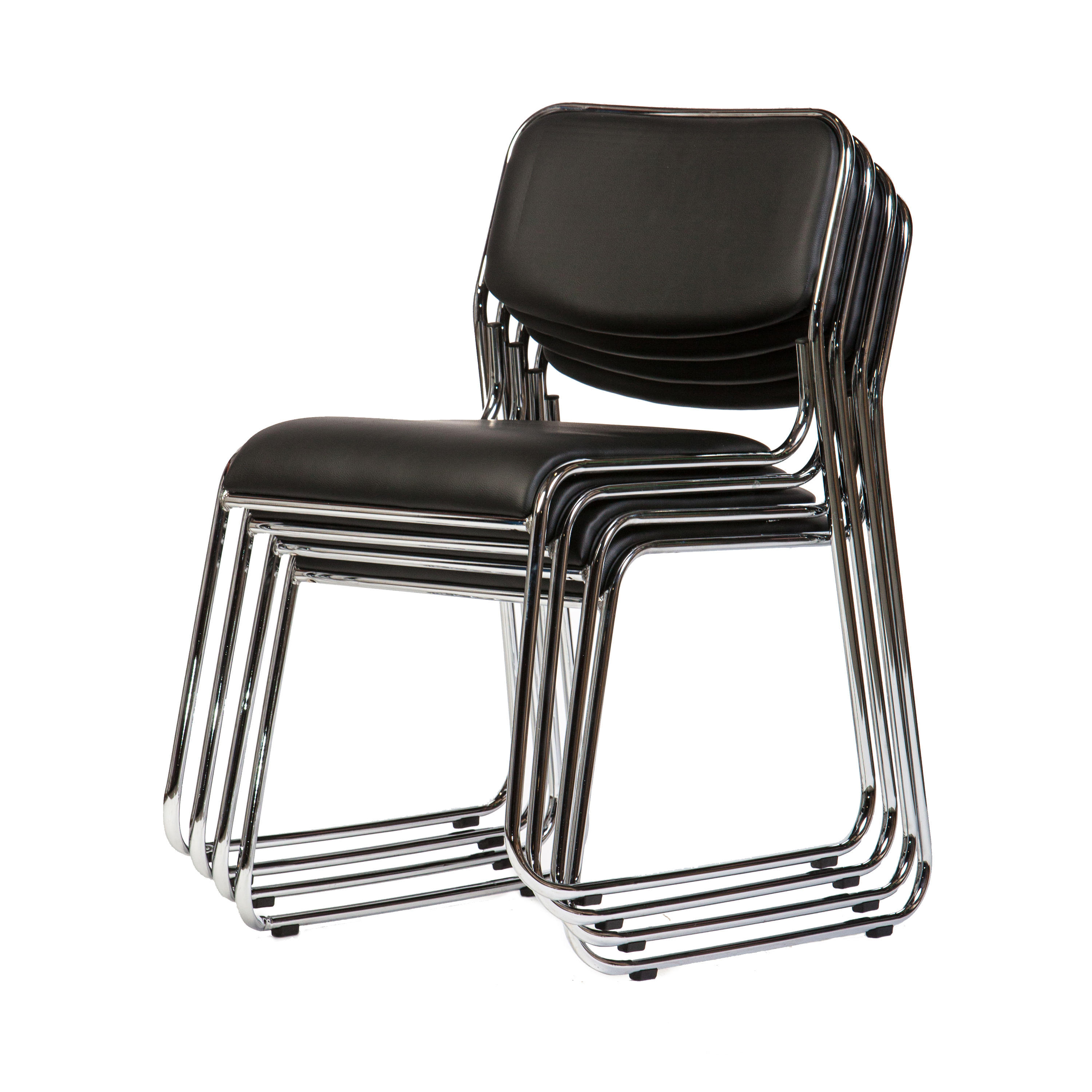 Scaun vizitator Eco, negru, 40x43x76 cm - 4 | YEO