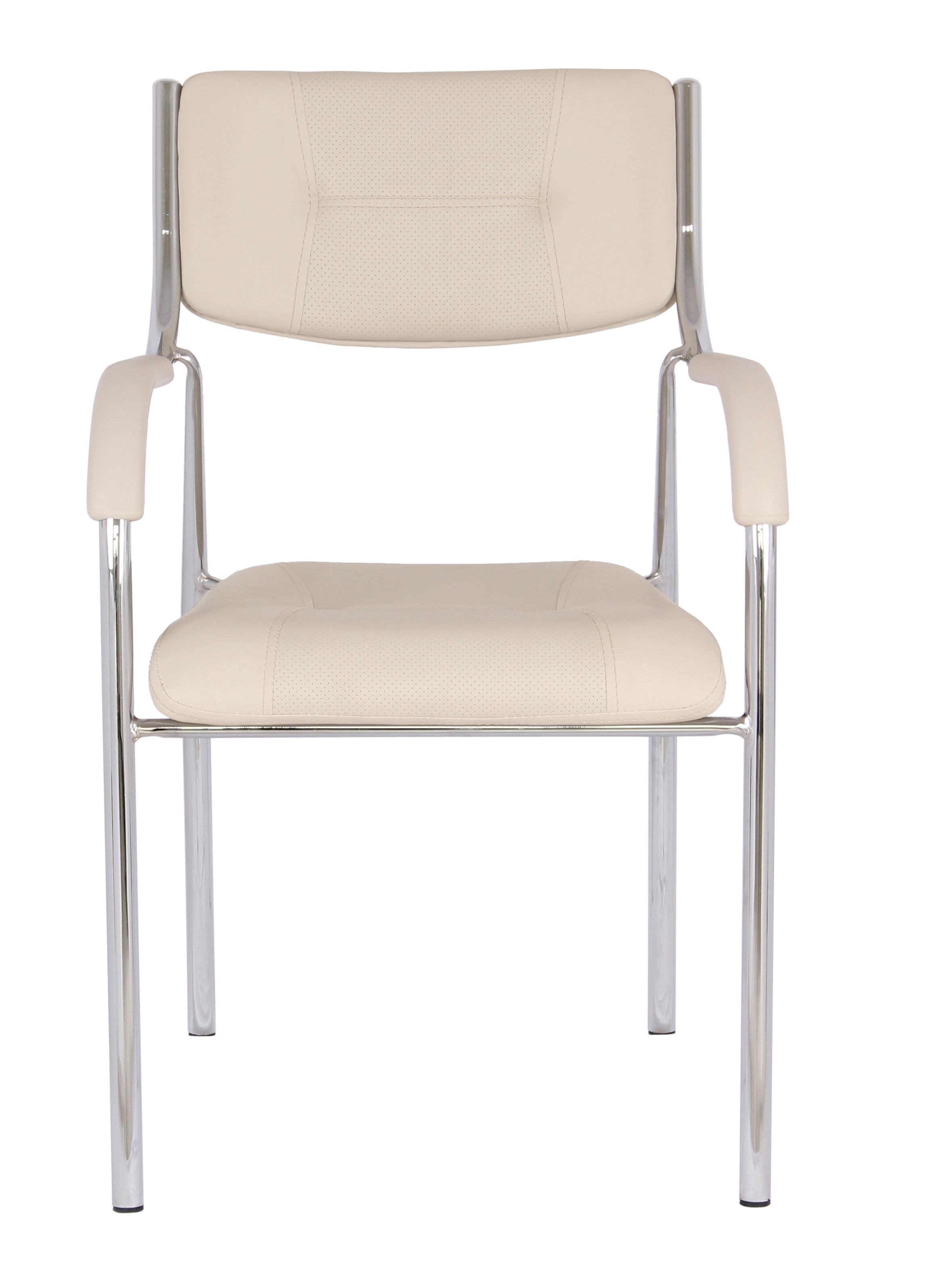 Scaun vizitator cu manere, bej, 53.5x57x87 cm - 1 | YEO