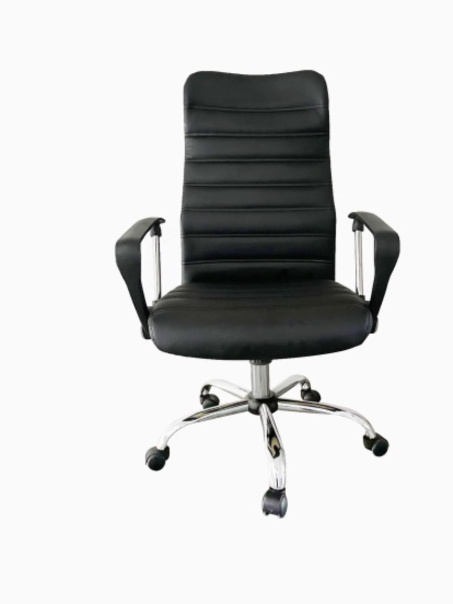 Scaun de birou directorial Kiros, Negru, 60x60x107-117 cm