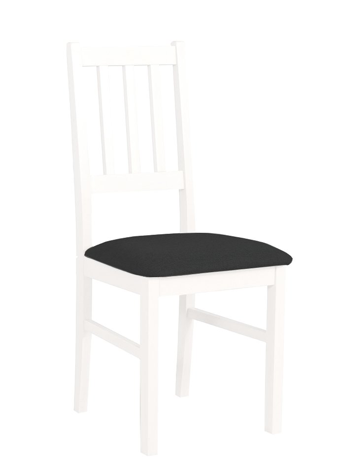 Scaun living/bucatarie Bosini 4, alb/negru, 40x43x94 cm, UnicSpot