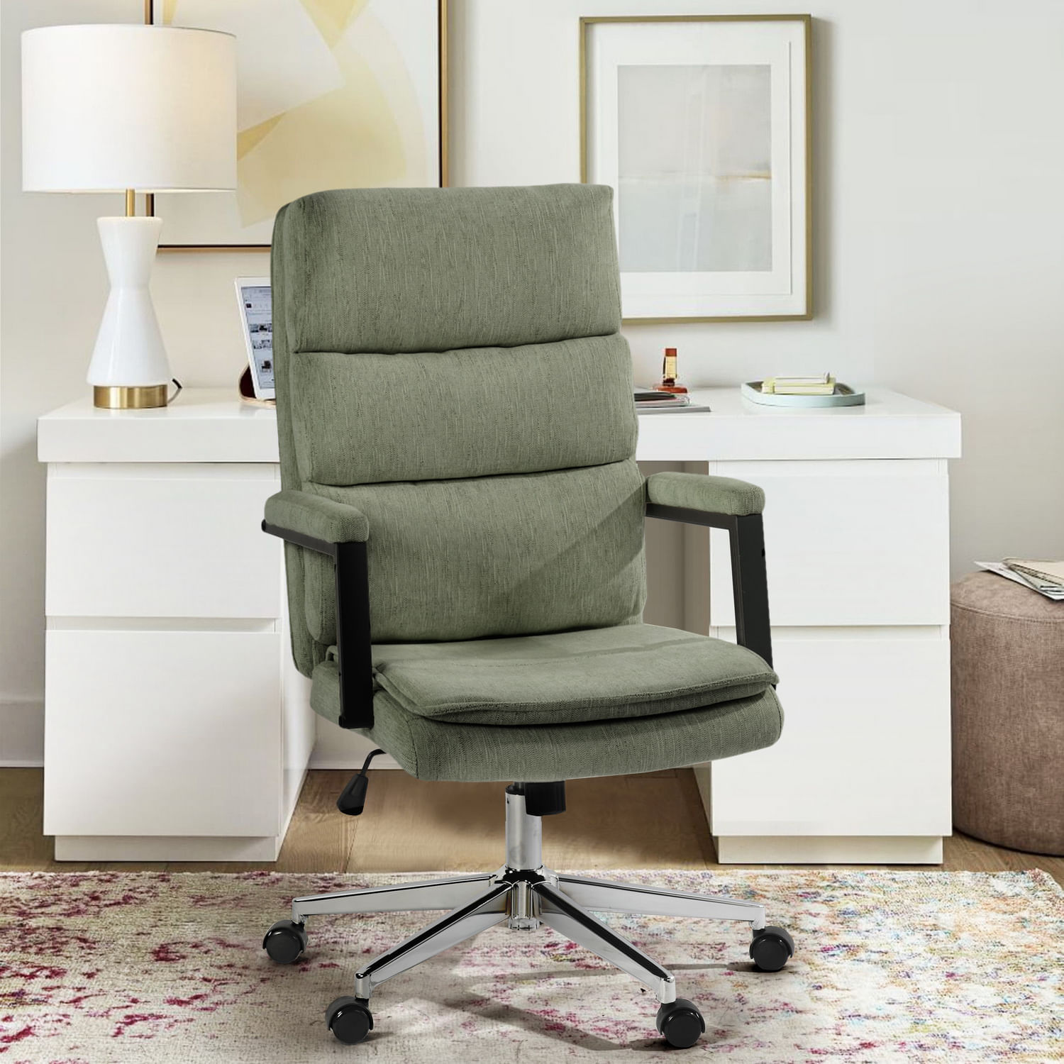 Scaun de birou US134 Aria, verde, 65.5x71.5x106-116 cm - 2 | YEO