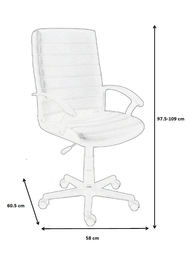 Scaun de birou directorial US72 Rilke, bej, 58x60.5x97.5-109 cm