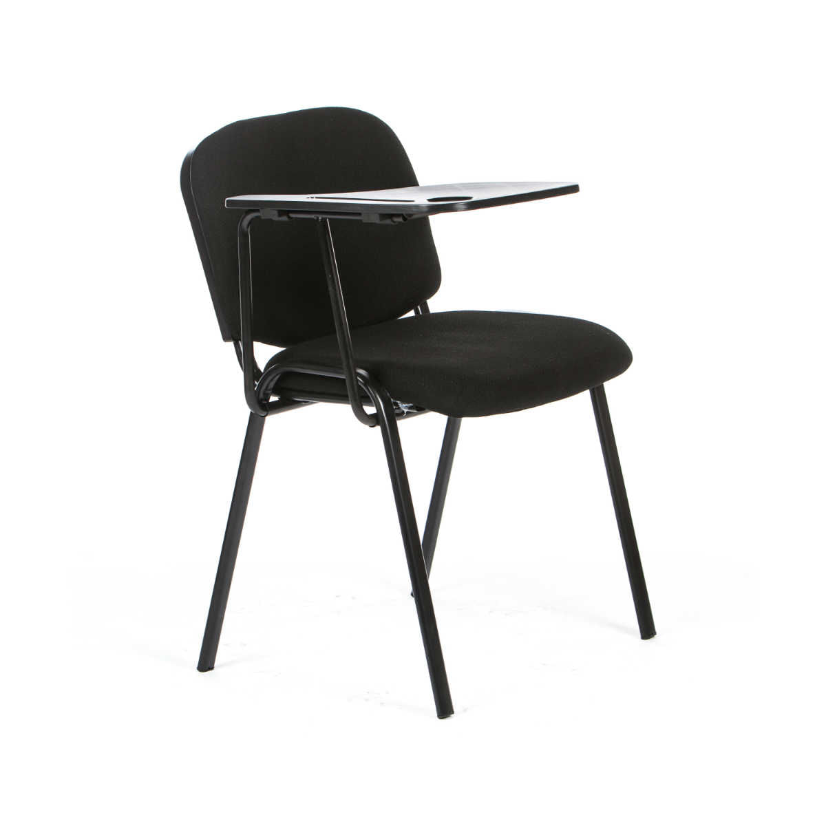 Scaun vizitator cu masa rabatabila, negru, 53x40x76 cm - 1 | YEO