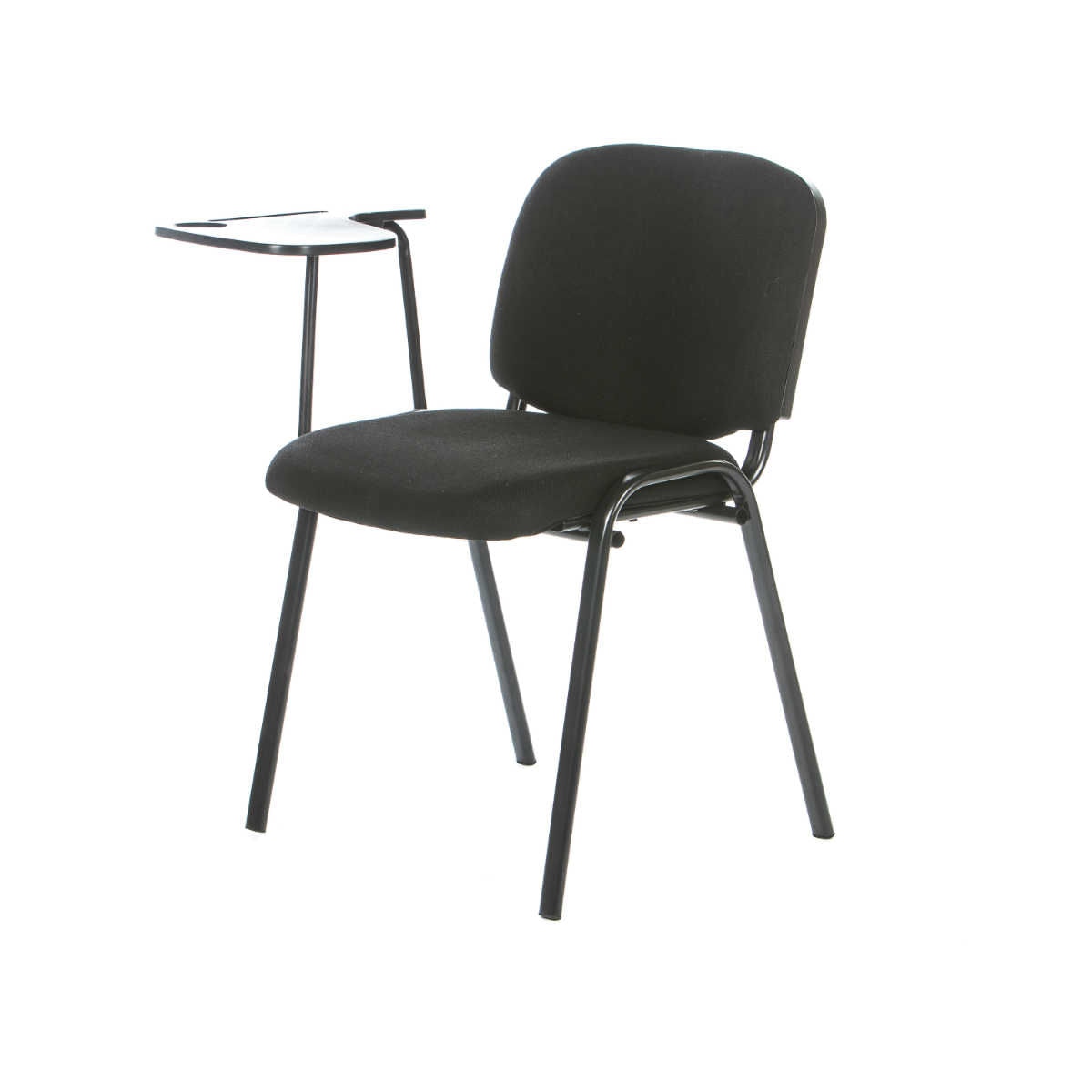 Scaun vizitator cu masa rabatabila, negru, 53x40x76 cm - 2 | YEO