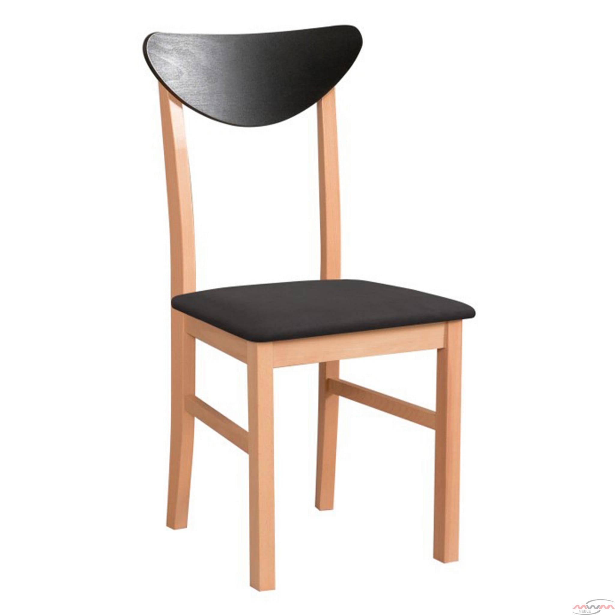 Scaun living/bucatarie Leonix 2, sonoma/negru, 40x43x90 cm, UnicSpot