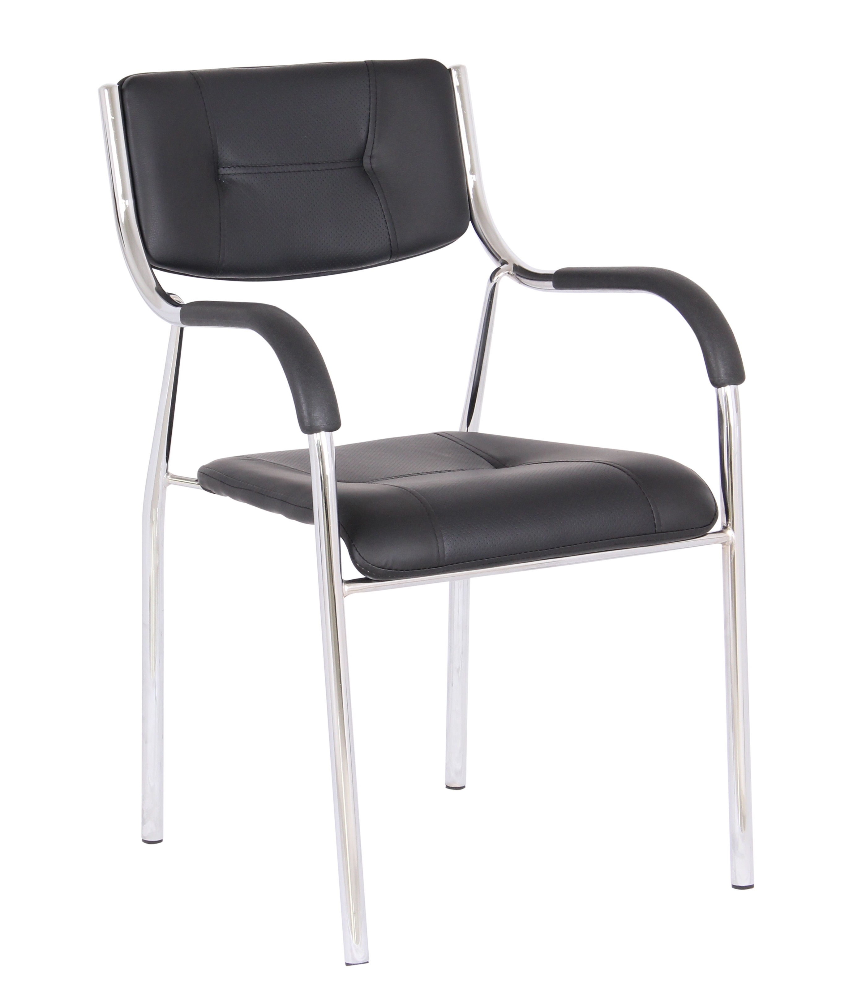 Scaun vizitator cu manere, negru, 53.5x57x87 cm - 3 | YEO