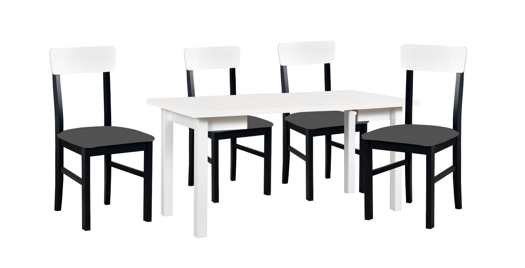 Scaun living/bucatarie Leonix 1, negru-alb/gri, 40x43x90 cm, UnicSpot - 1 | YEO