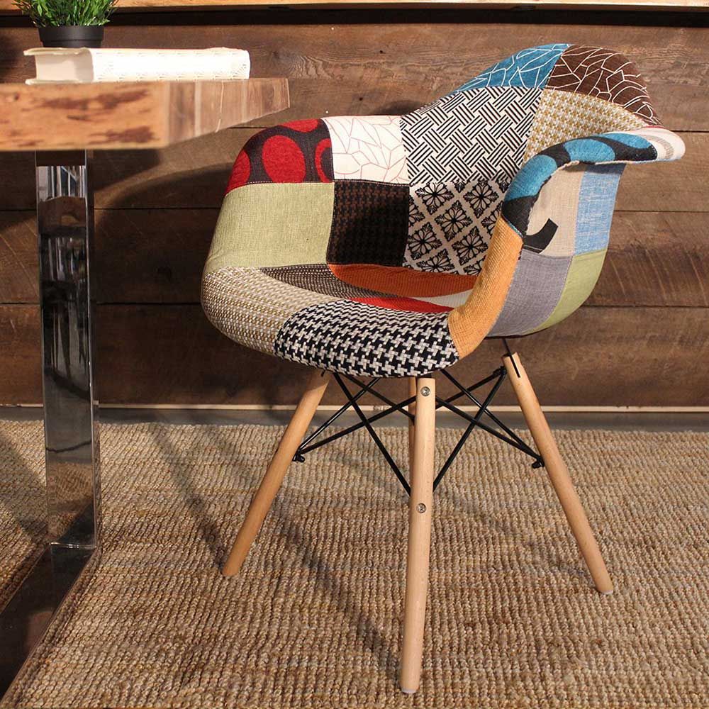 Scaun Patchwork Design, multicolor, 63x64x81 cm - 1 | YEO