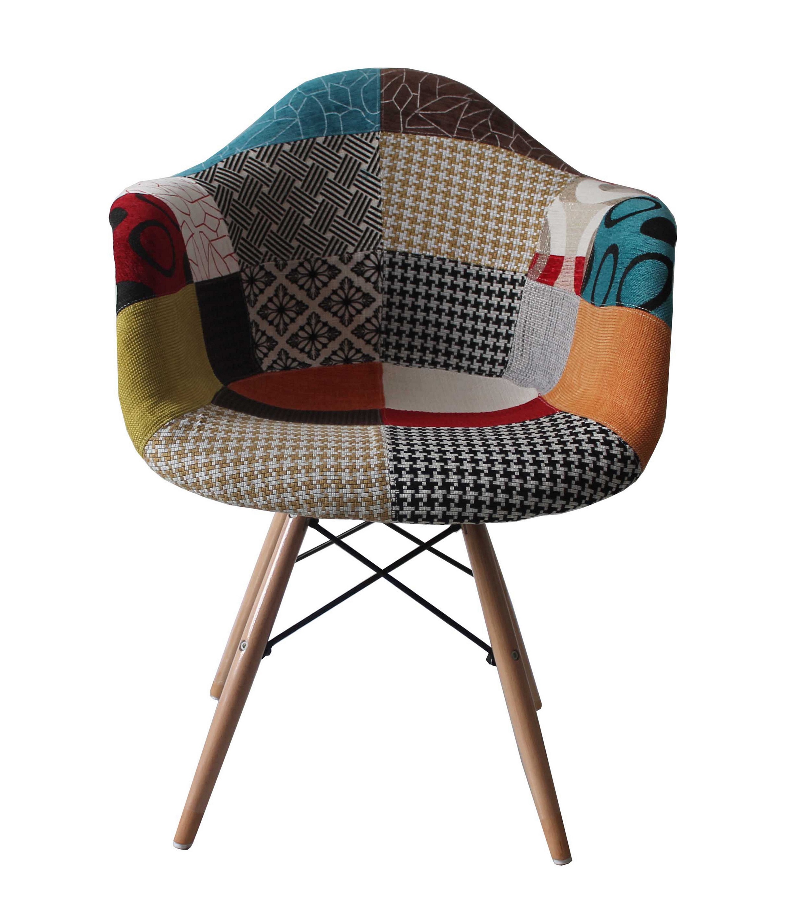 Scaun Patchwork Design, multicolor, 63x64x81 cm - 4 | YEO