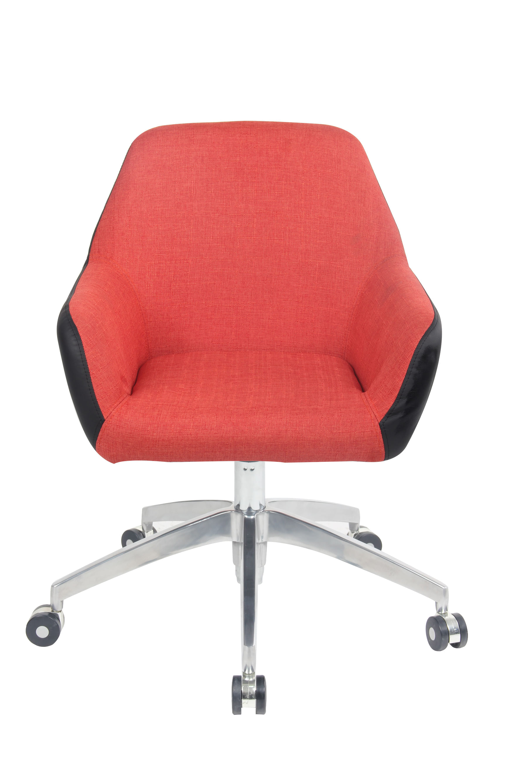 Scaun de birou directorial US63 textil, portocaliu, 55x57x79-91 cm