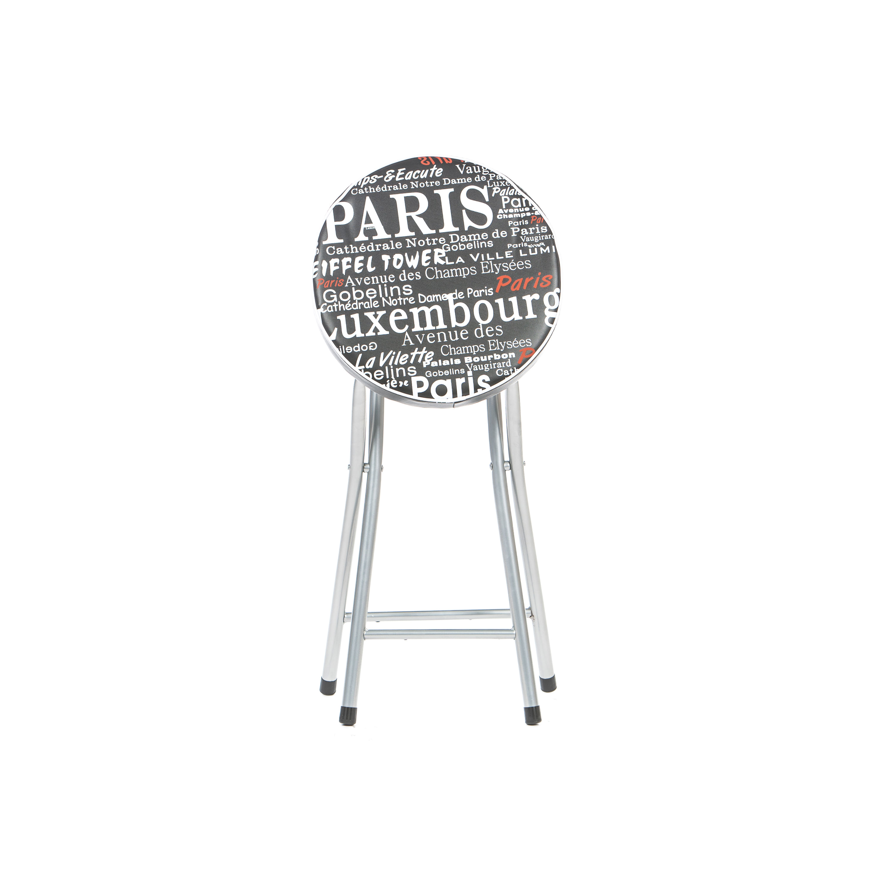 Taburet pliant Cosmo Paris, negru, 30x30x50 cm - 3 | YEO