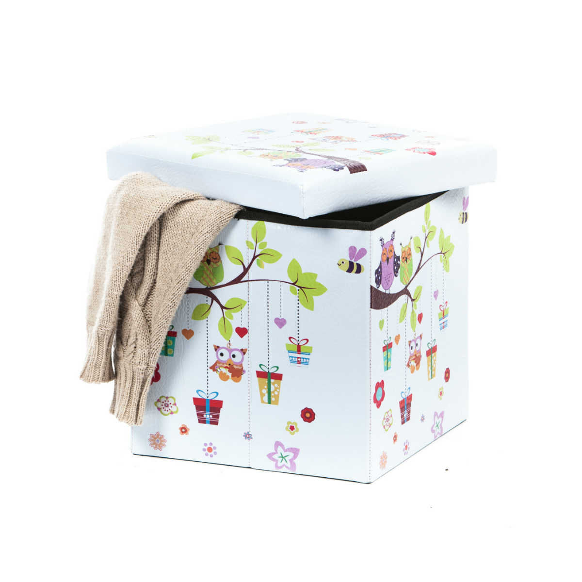 Taburet Design Owls, multicolor, 38x38x37.5 cm - 1 | YEO