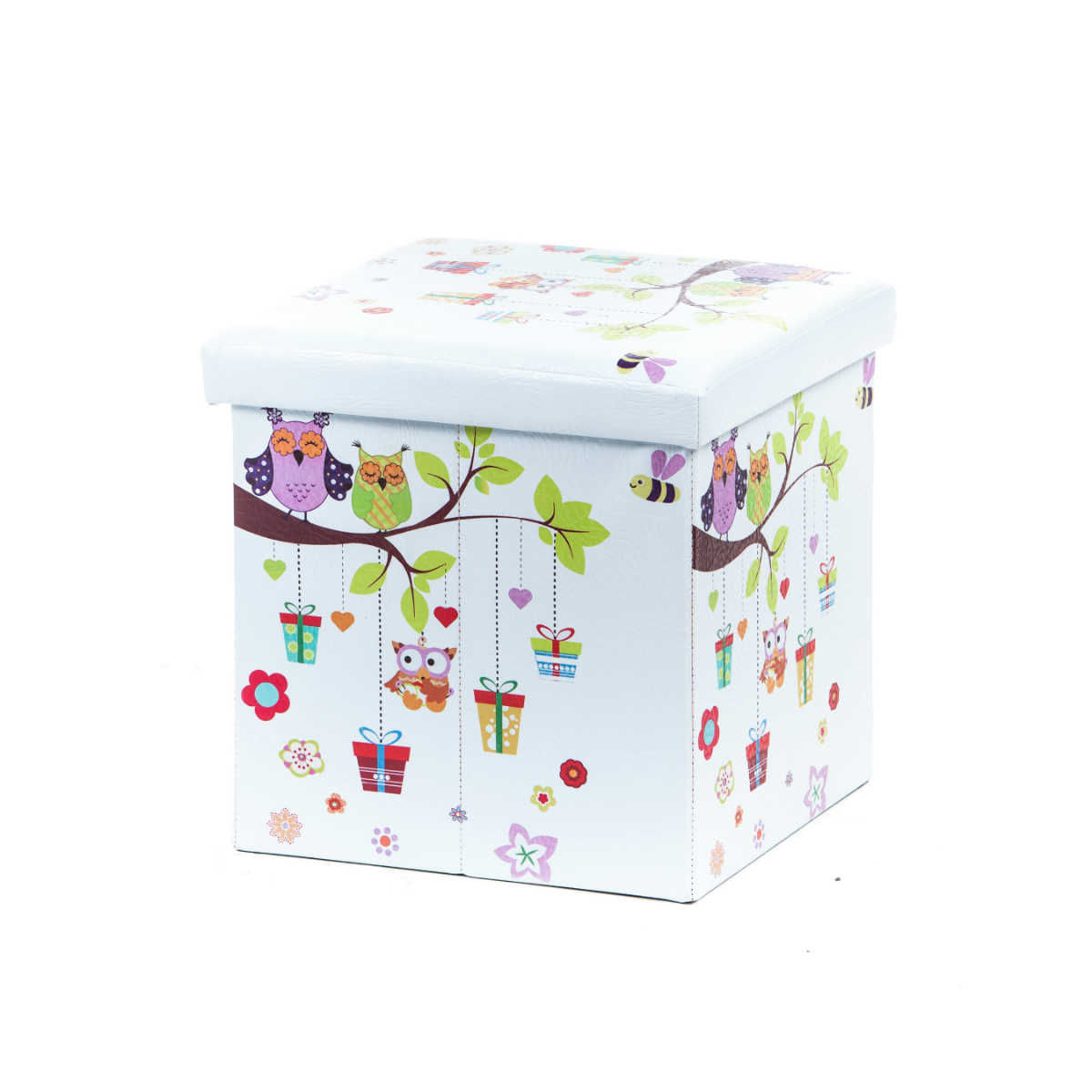 Taburet Design Owls, multicolor, 38x38x37.5 cm - 3 | YEO