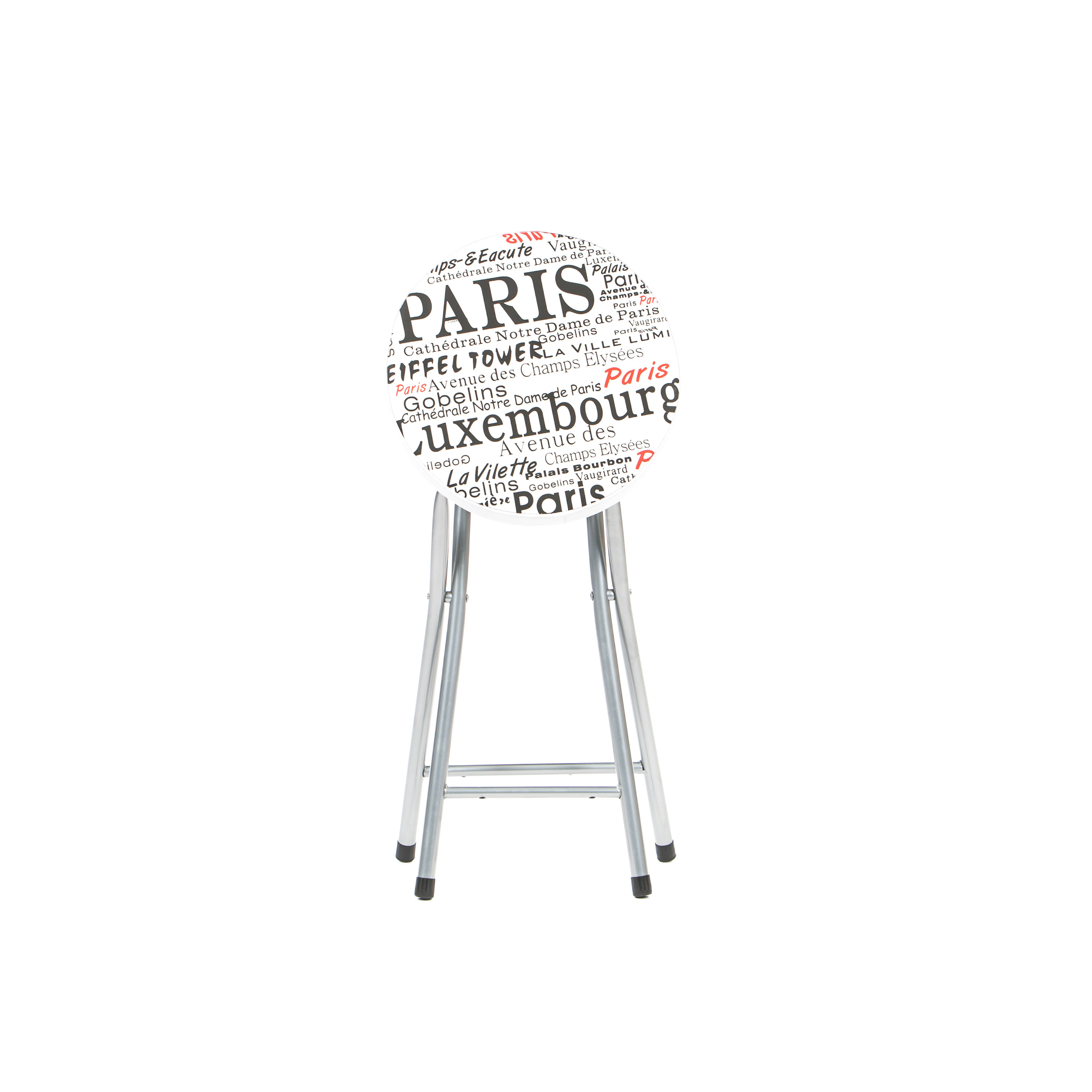 Taburet pliant Cosmo Paris, alb, 30x30x50 cm