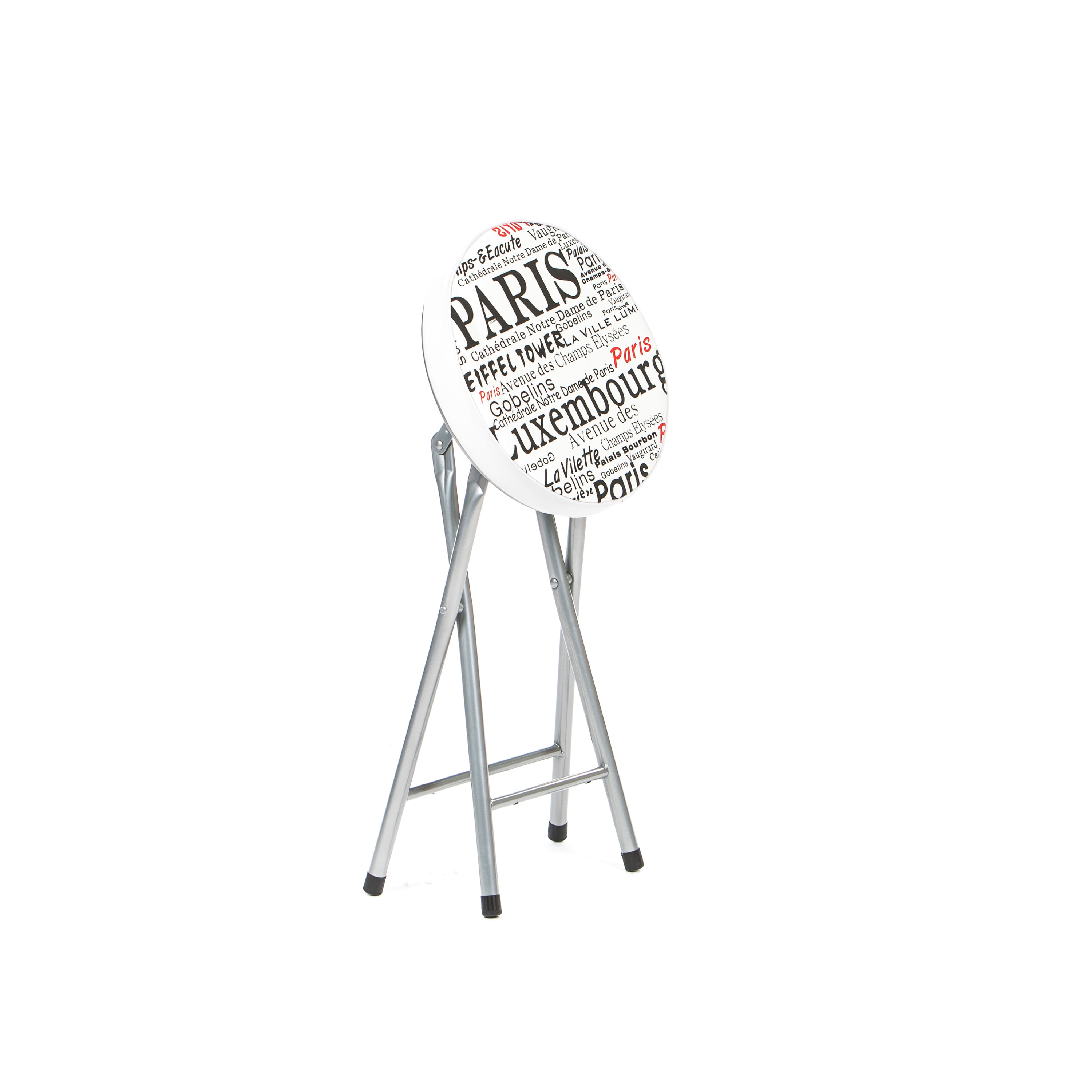 Taburet pliant Cosmo Paris, alb, 30x30x50 cm - 2 | YEO