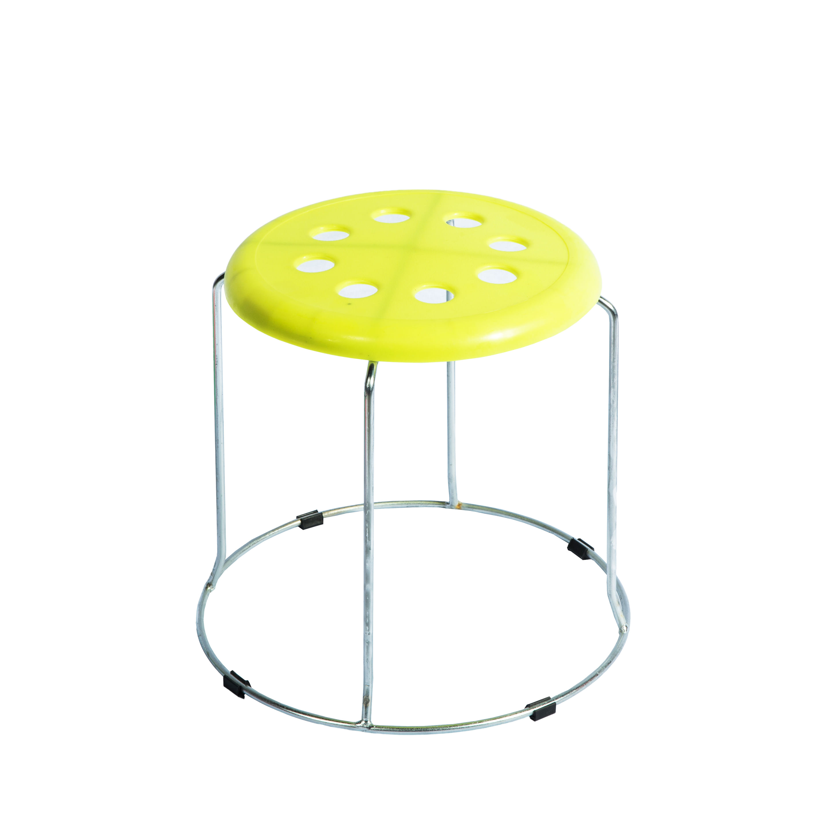 Taburet fix Cusco mic, galben, 30x30x27 cm