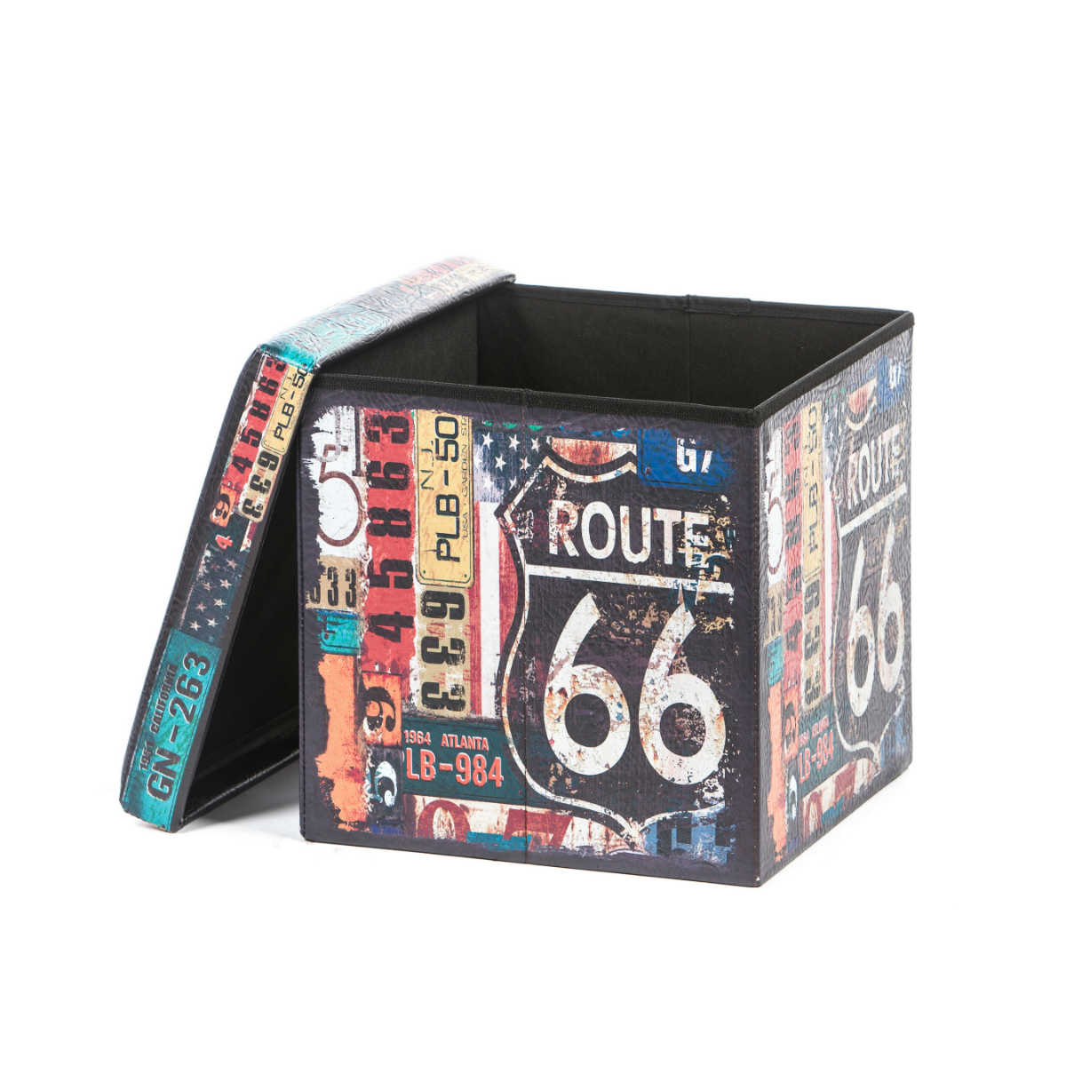 Taburet Design Route 66, multicolor, 38x38x37.5 cm - 1 | YEO