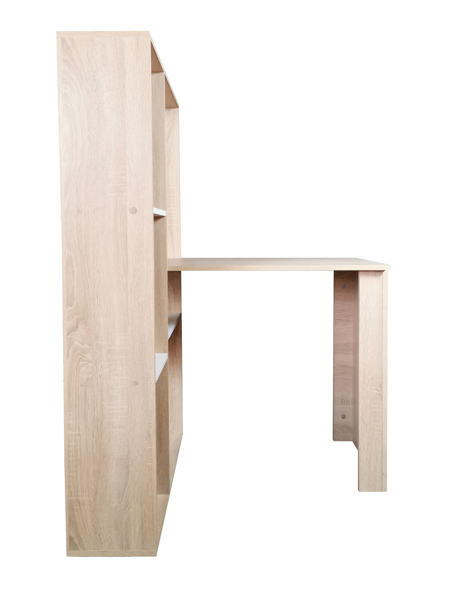 Birou Baber, stejar alb, 84x120x138 cm