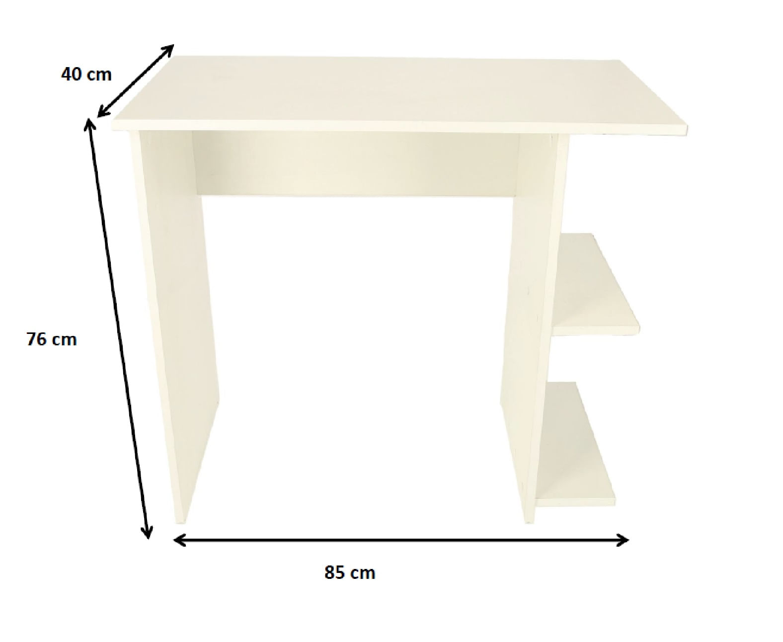 Birou Arnes, alb, 85x40x76 cm