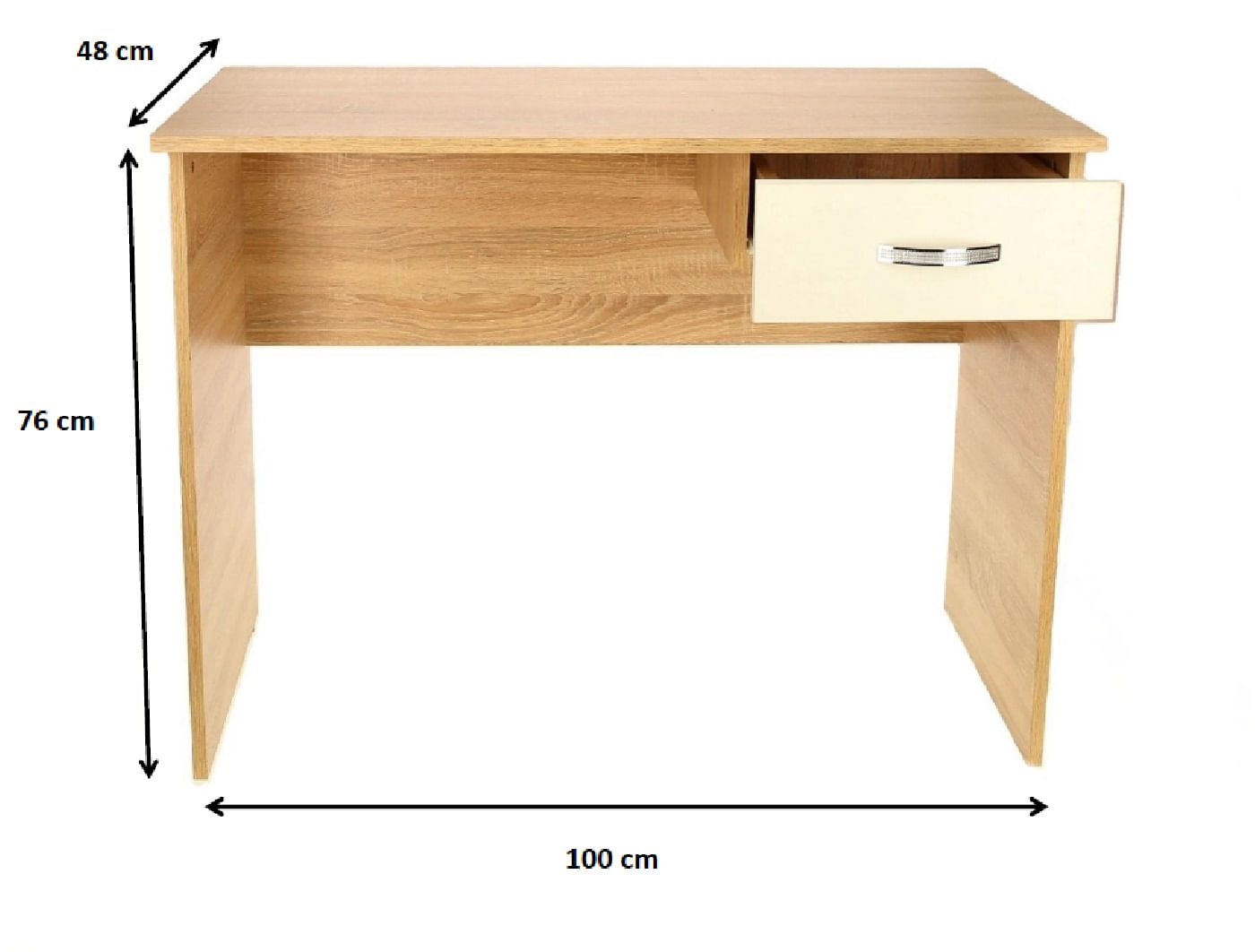 Birou PC Aisa, stejar, 100x48x76 cm