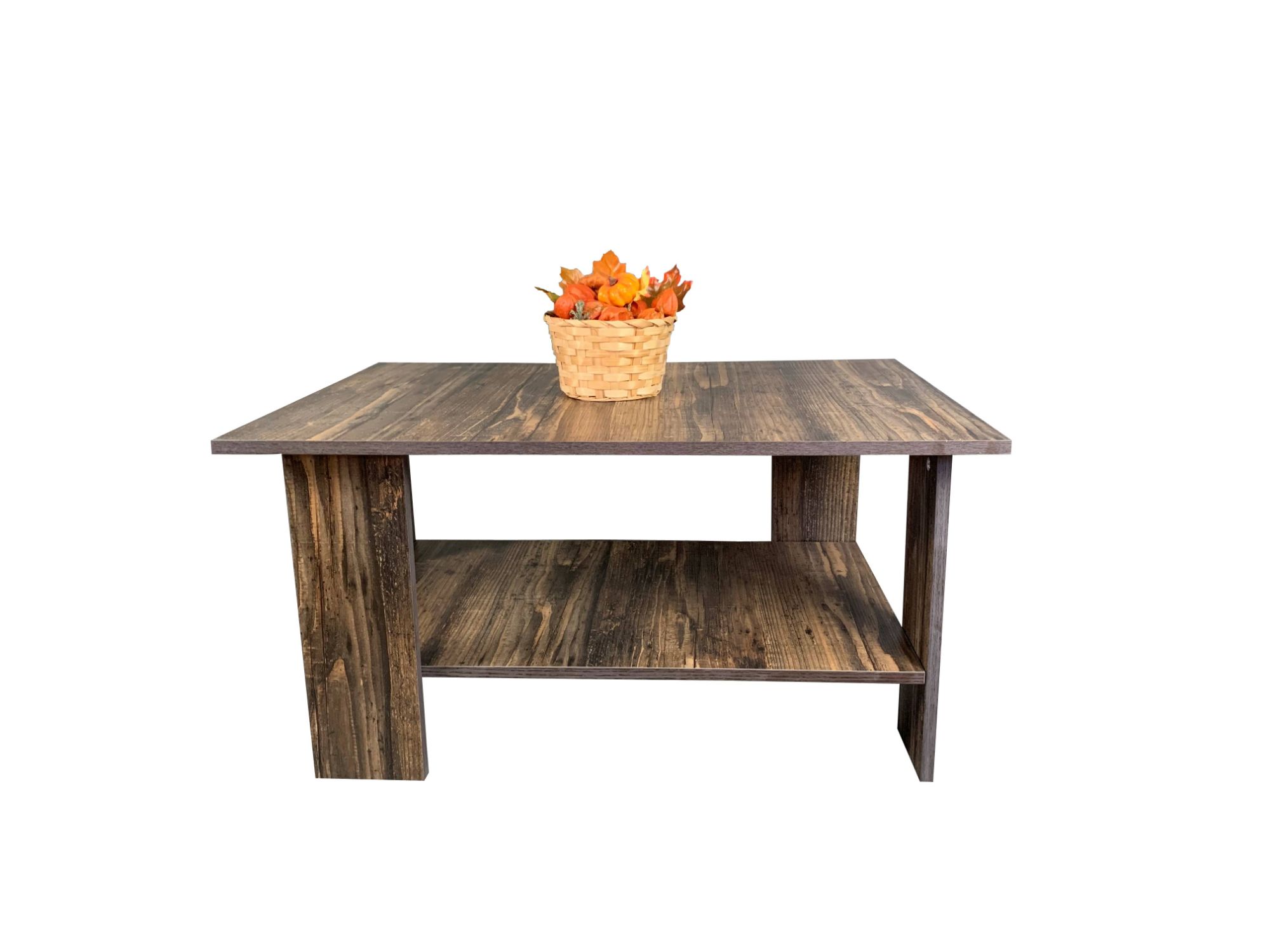 Masa Cafea Turo antichizat stejar alb 87x60x43 cm