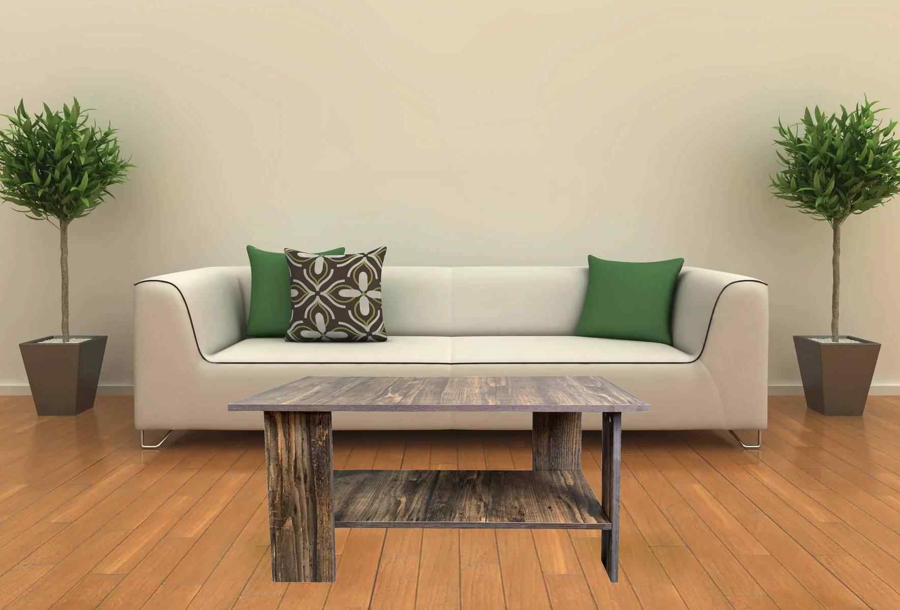 Masa Cafea Turo antichizat, stejar alb, 87x60x43 cm