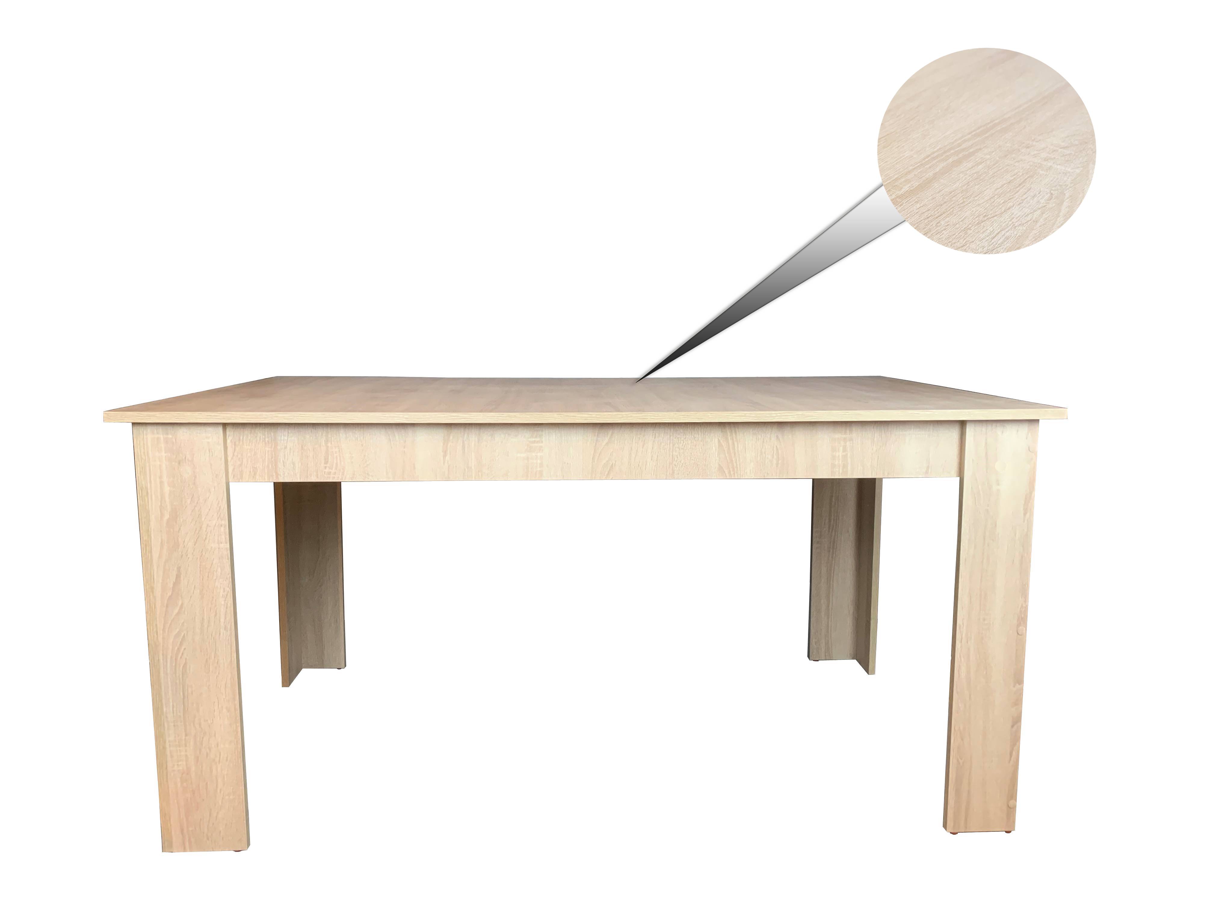 Masa dining 6 persoane Astoria, stejar alb, 150x90x74 cm - 3 | YEO
