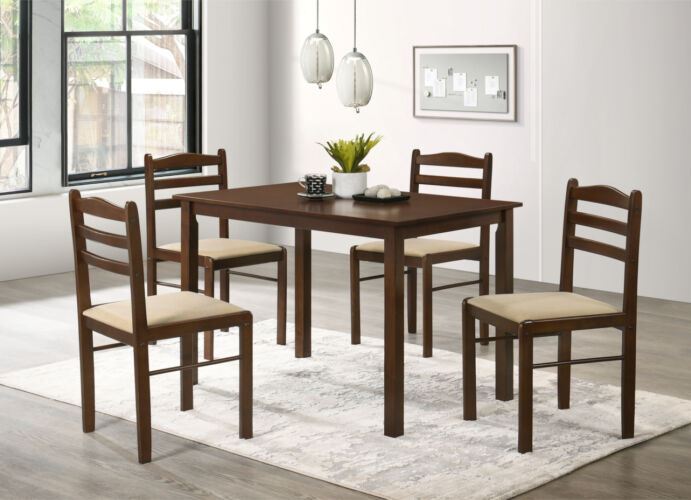 Set masa Parma cu 4 scaune, Maro, 110x70x73cm, UnicSpot
