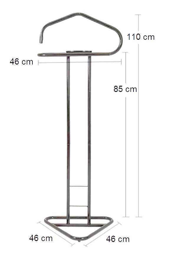 Suport haine metalic, gri, 46x110 cm - 2 | YEO