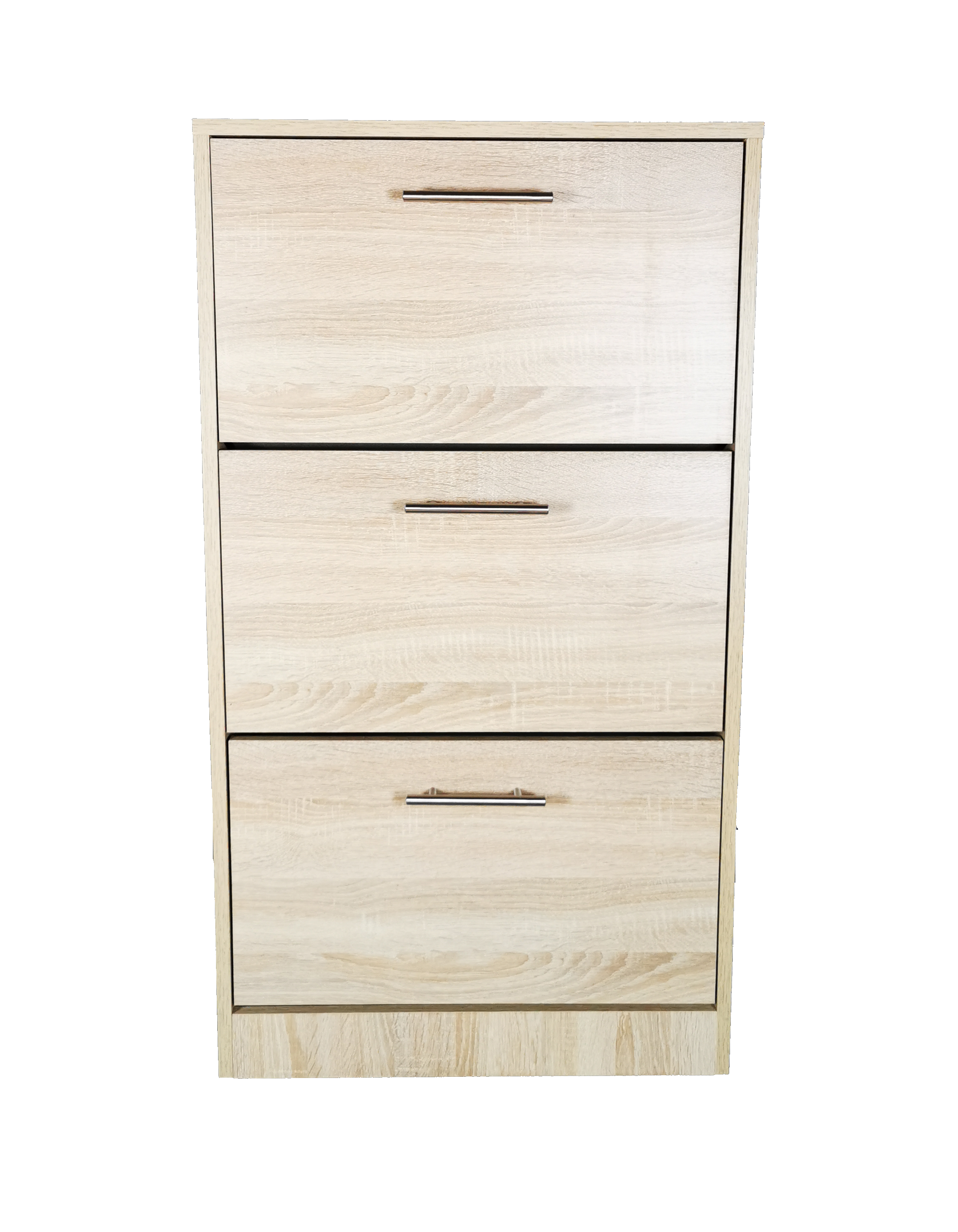 Pantofar Vario cu trei sertare, stejar alb, 63x24x117 cm - 4 | YEO