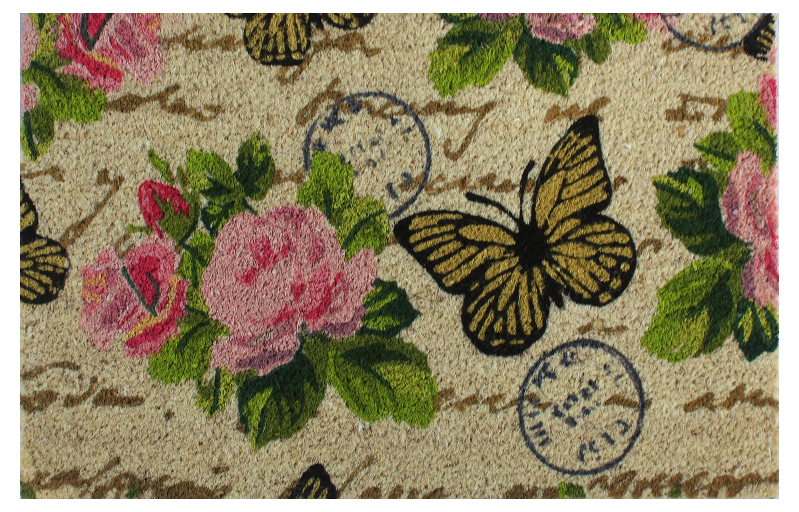 Covoras intrare Flower Power design Fluturi, 40x60 cm