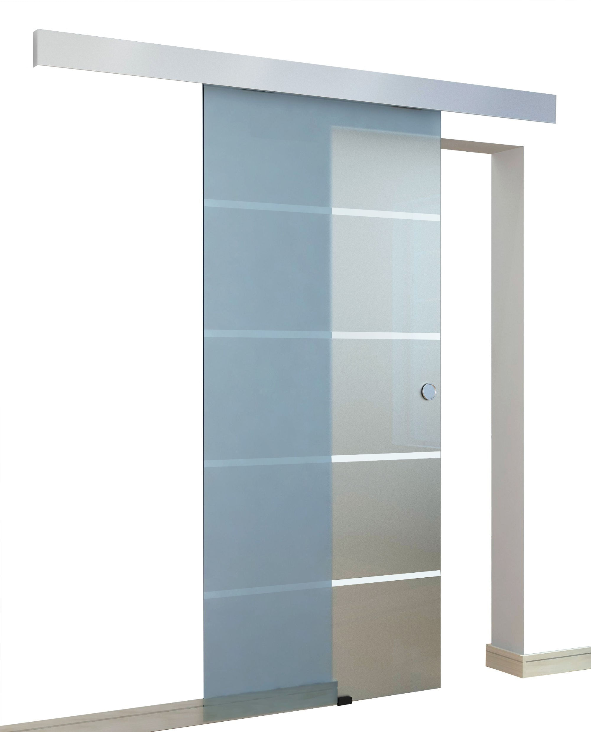 Set usa glisanta sticla design RS120, sablat cu design, 85x205x0.8 cm