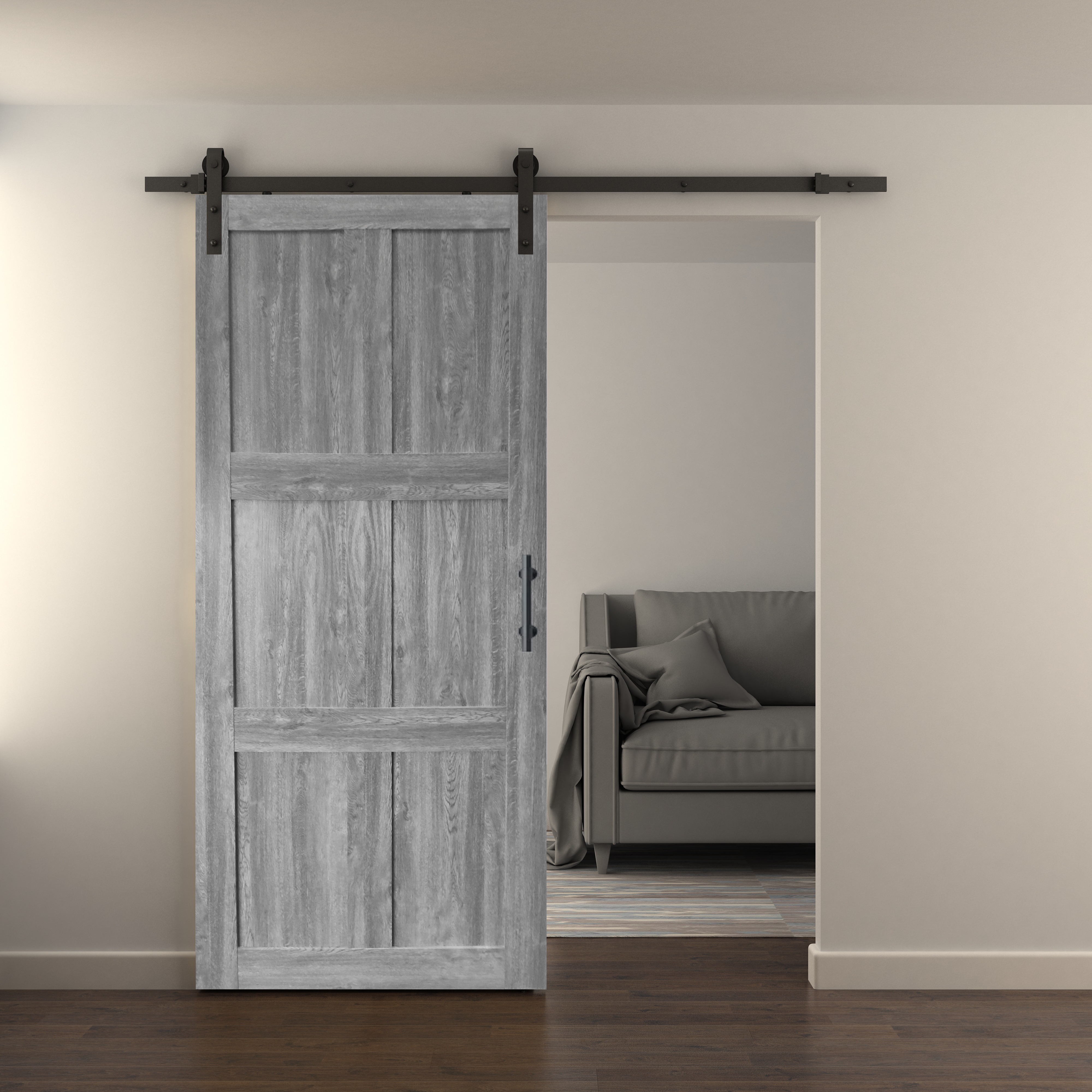 Set usa glisanta tip hambar, exclusiv UnicSpot, gri, 213x96.5x3.5 cm - 1 | YEO