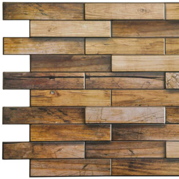 Panou decorativ PVC, lemn, 98x48x0.3 cm