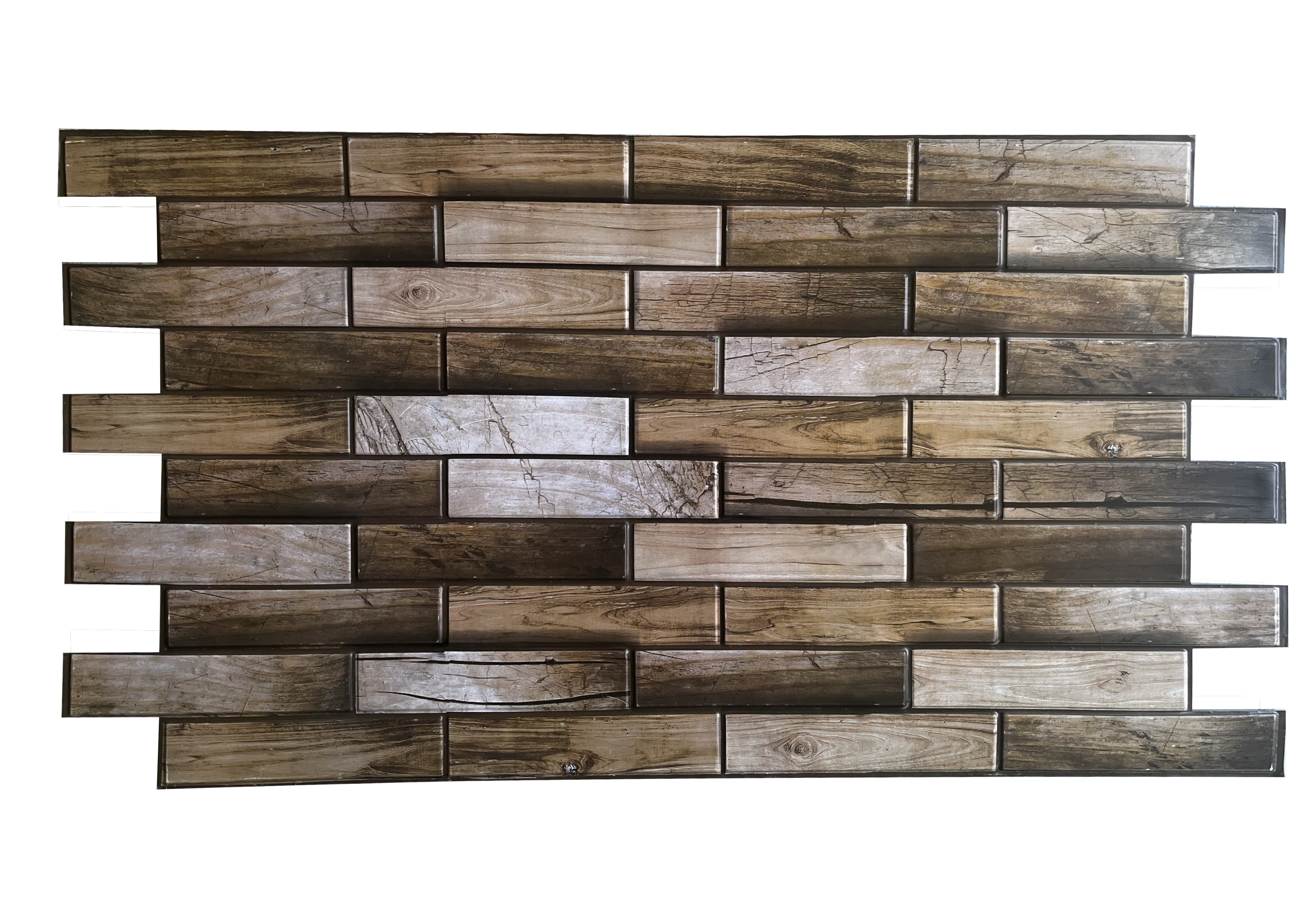 Panou decorativ PVC, lemn, 98x48x0.3 cm - 4 | YEO