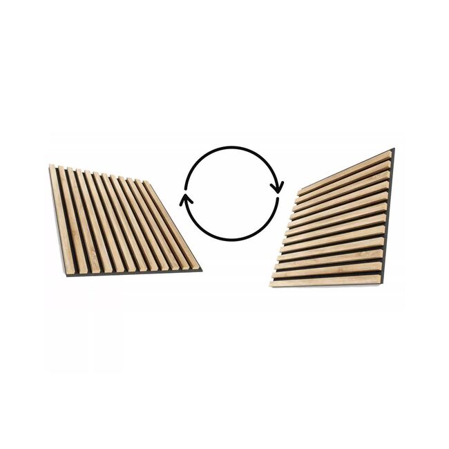 Set 4 buc Panou riflat acustic, stejar, UnicSpot, 60x60x2.1 cm - 1 | YEO