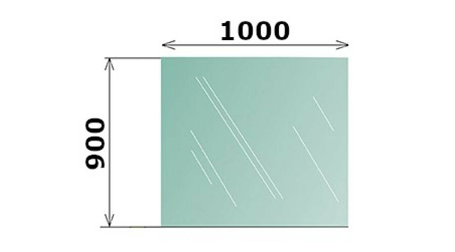 Panou sticla pentru balustrada, 90x100x1 cm - 4 | YEO