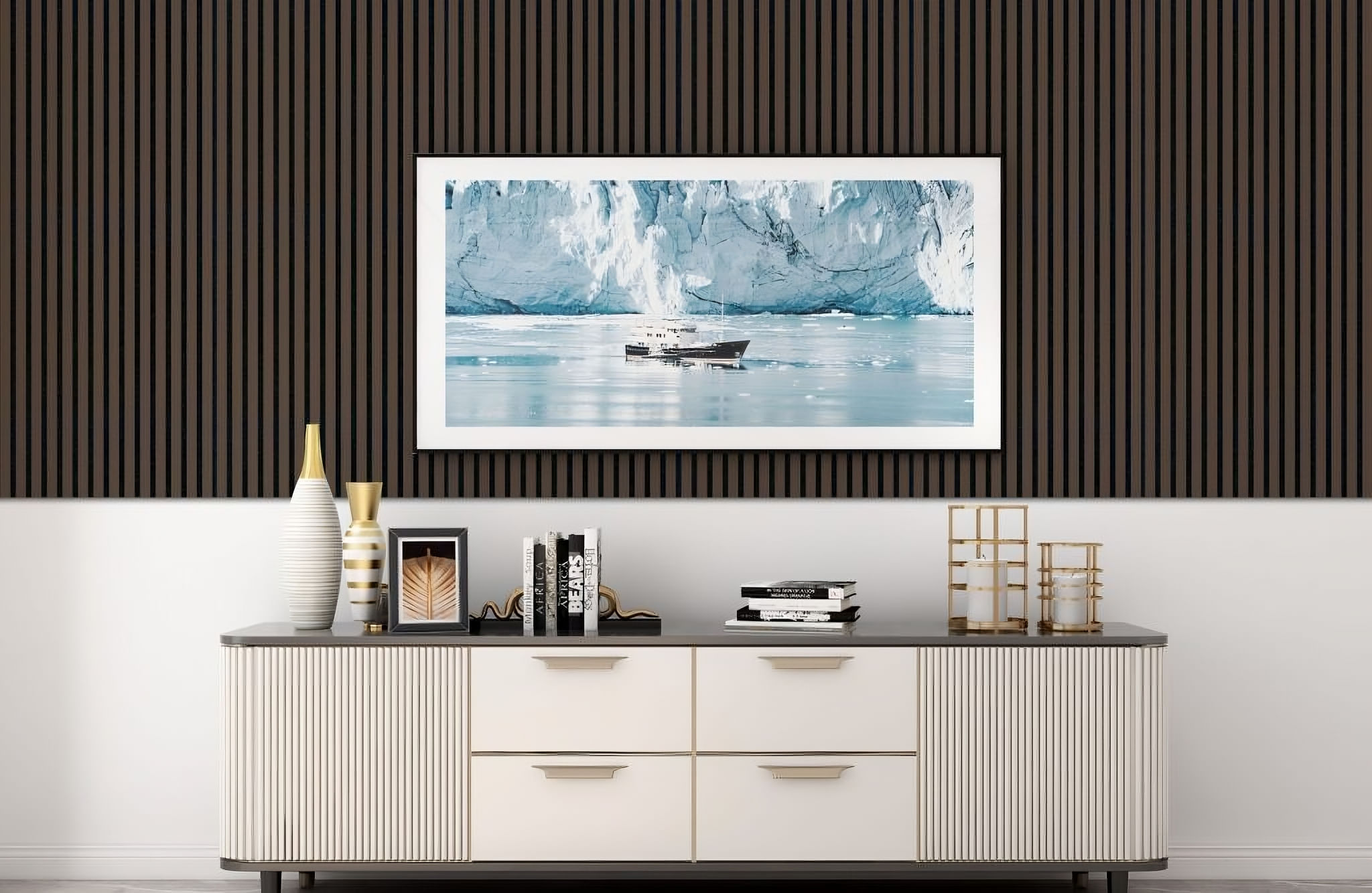 Panou riflat acustic, nuc inchis, UnicSpot, 240x60x2.1 cm - 4 | YEO