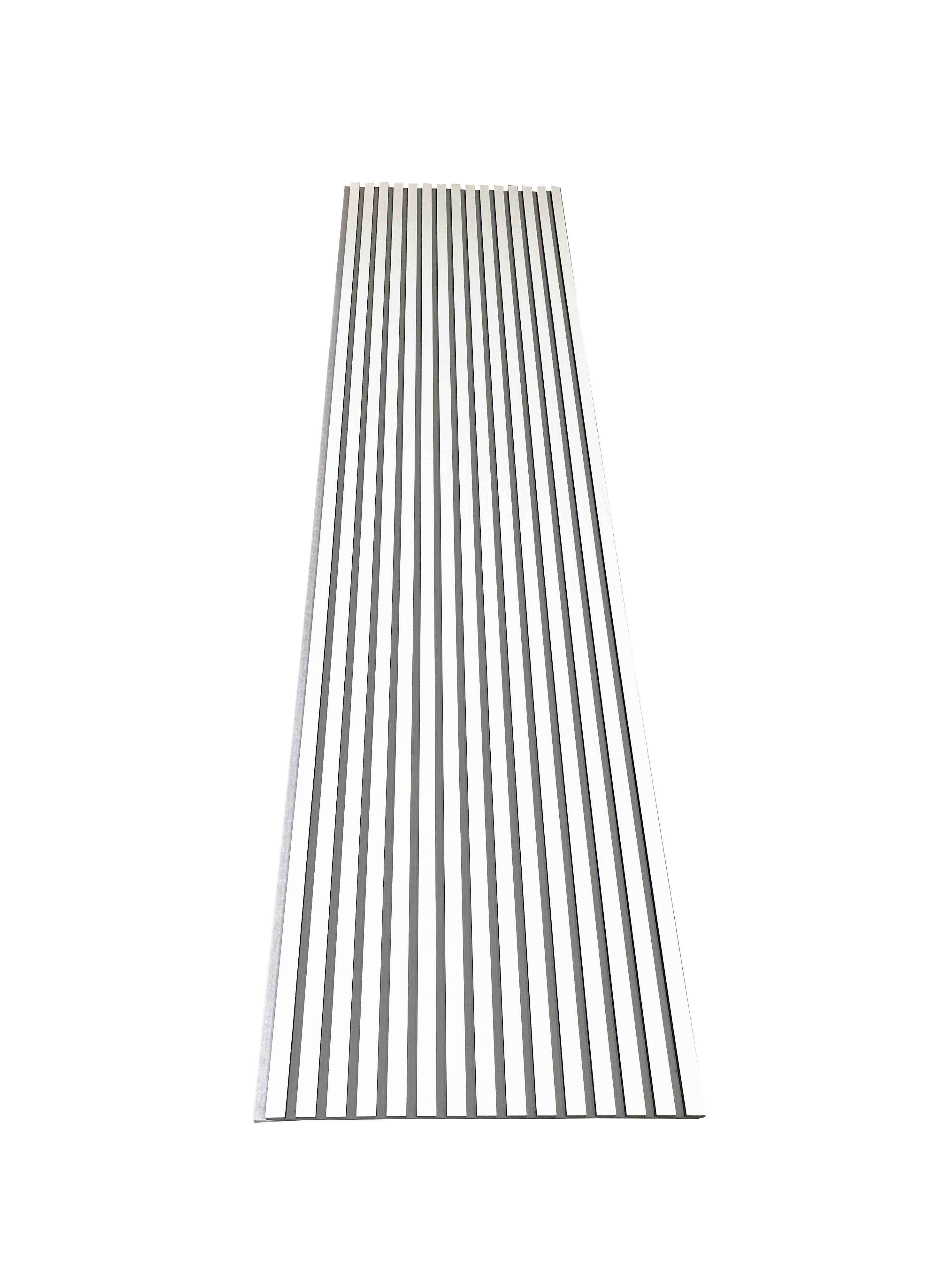 Panou riflat acustic, alb, fetru gri, UnicSpot, 240x60x2.1 cm - 3 | YEO