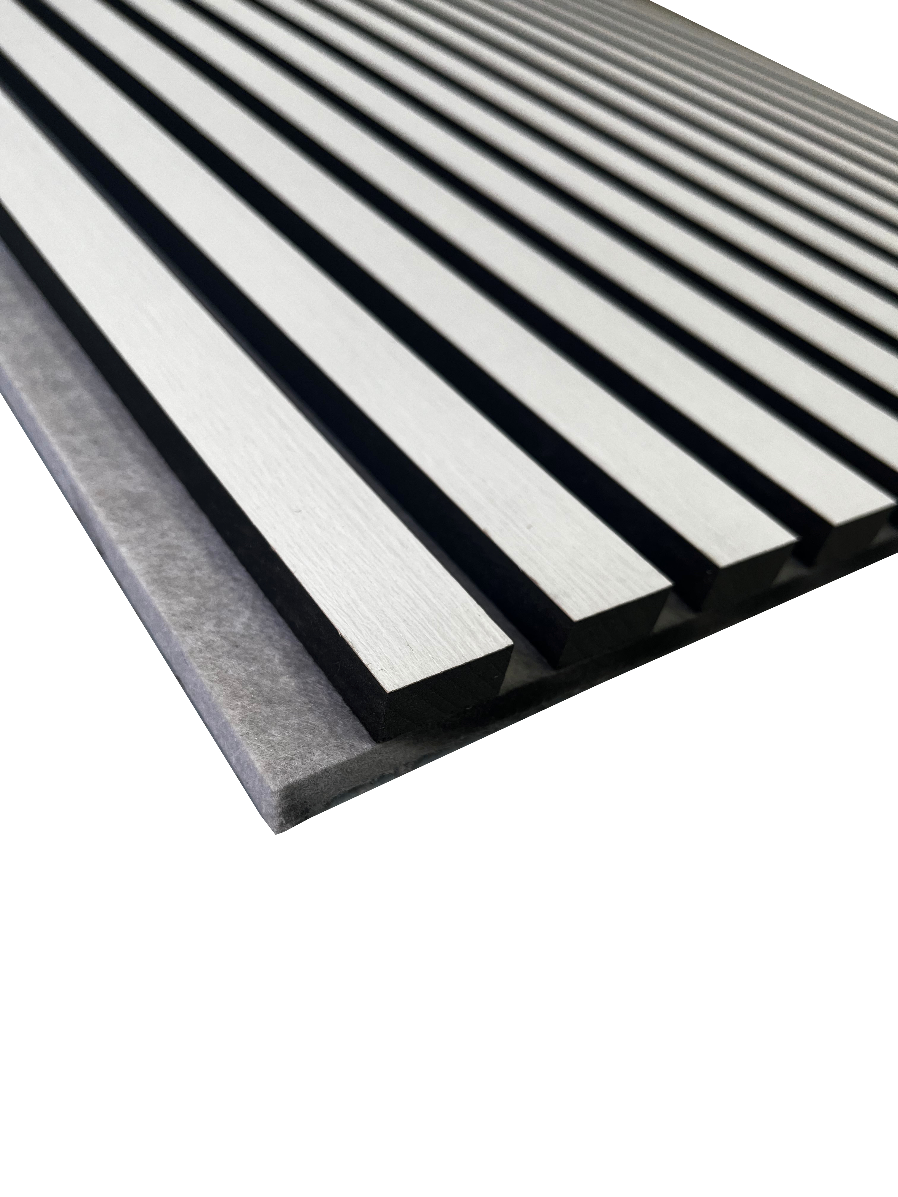 Panou riflat acustic, alb, fetru gri, UnicSpot, 240x60x2.1 cm - 4 | YEO