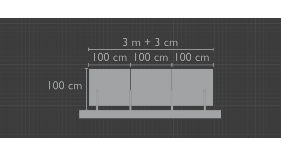 Panou sticla pregaurita pentru balustrada, 90x100x1 cm