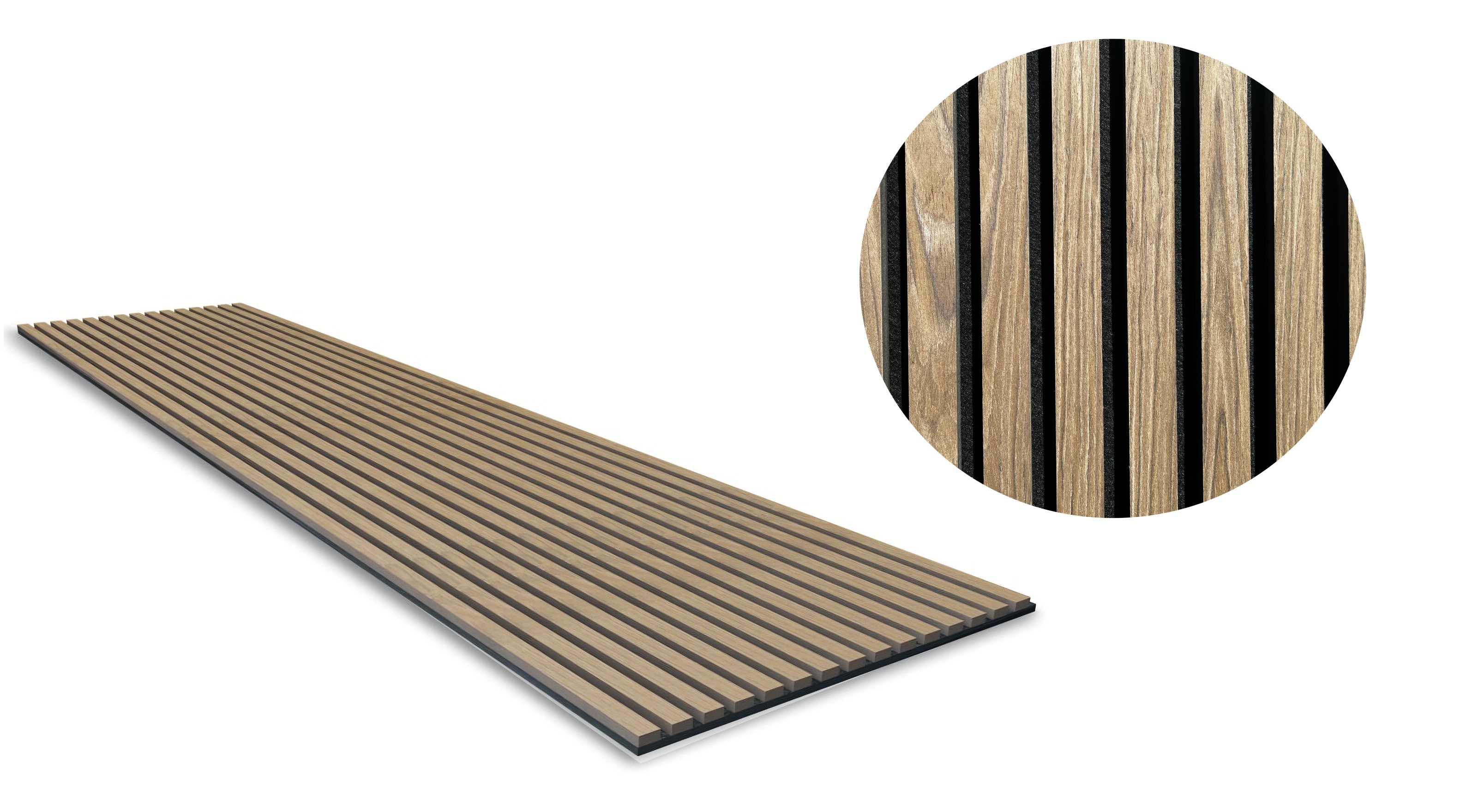 Panou riflat acustic, nuc, UnicSpot, 240x60x2.1 cm