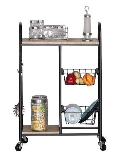 Gheridon multifunctional Tor, negru, 57x30x85 cm