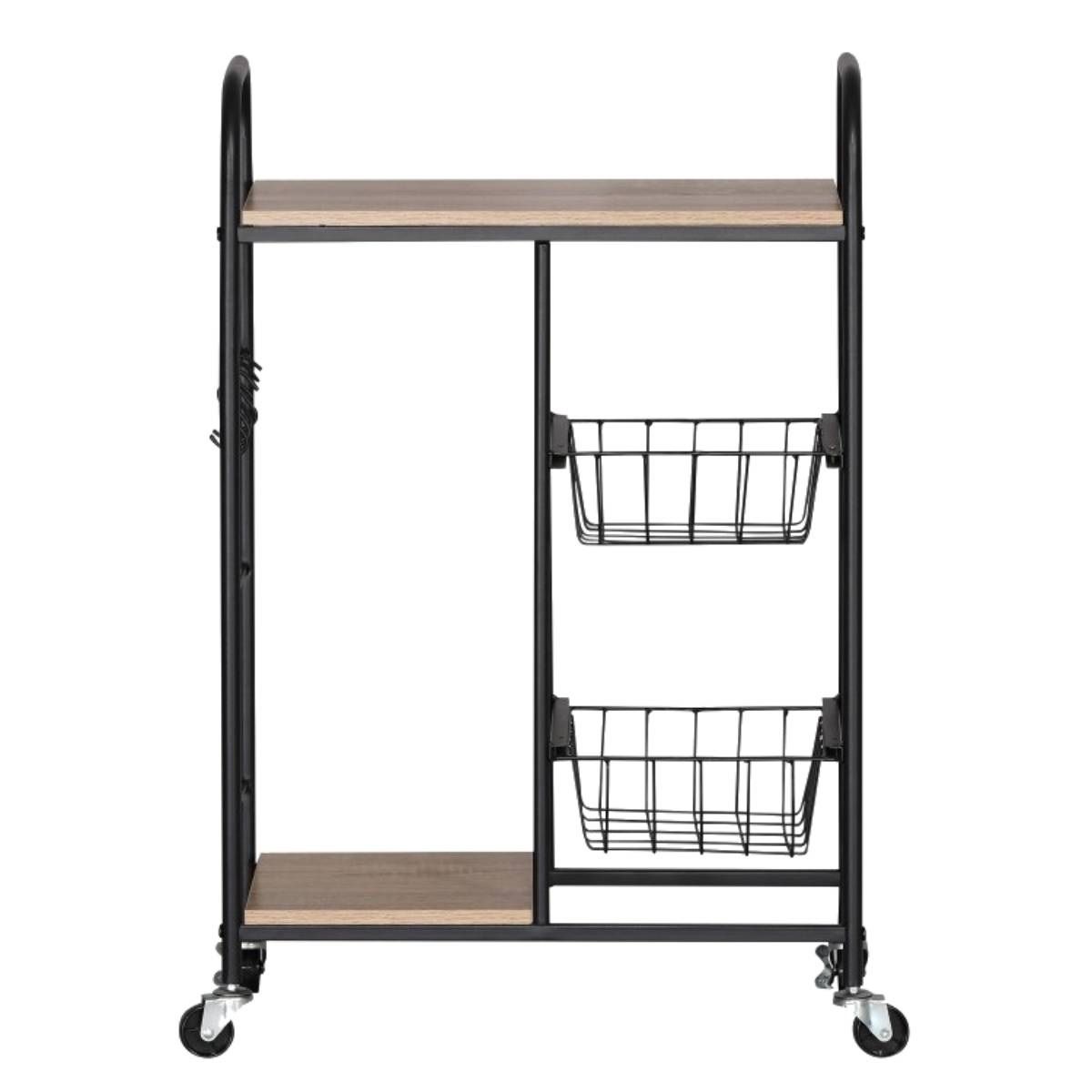 Gheridon multifunctional Tor, negru, 57x30x85 cm - 2 | YEO