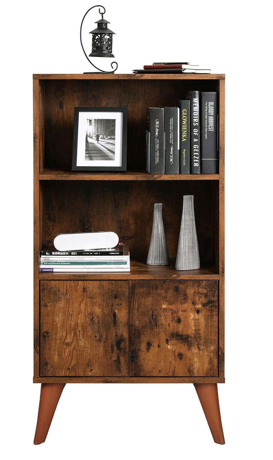 Biblioteca Retro, maro, 60x30x120 cm - 2 | YEO