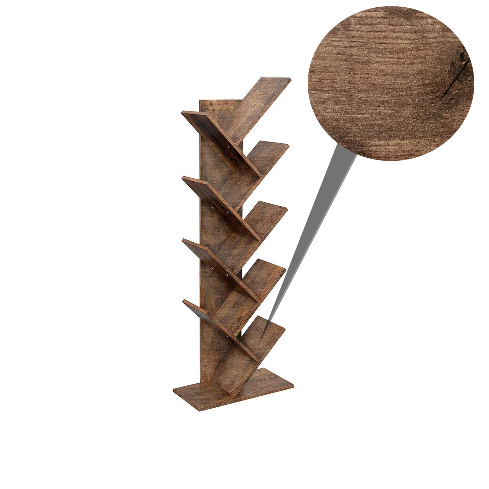 Biblioteca verticala, maro, 50x25x141.5 cm - 3 | YEO