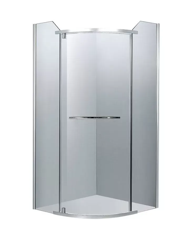 Cabina de dus semirotunda, cadru cromat, 90x90x190 cm