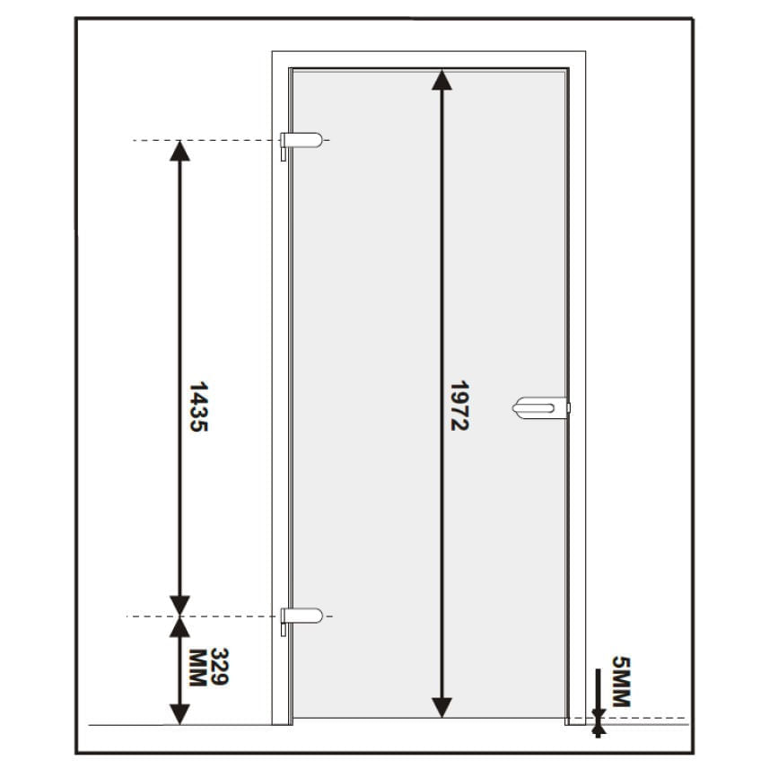 Set usa sticla batanta cu design, sablat cu design, 83.4x197.2x0.8 cm, fara toc - 3 | YEO